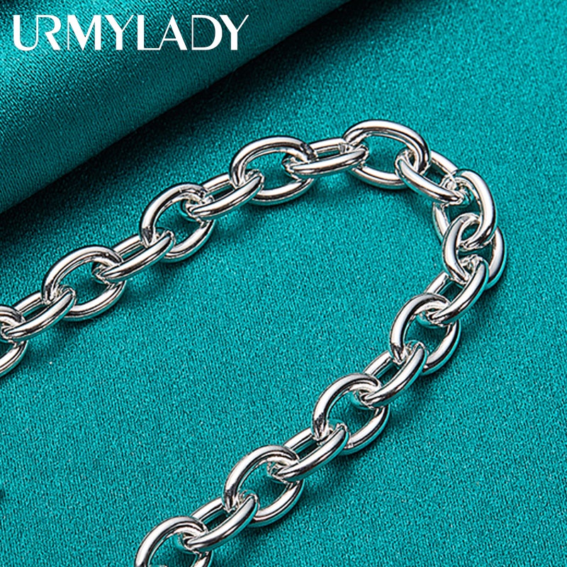 URMYLADY Bạc 925 Đôi Trái Tim Mặt Dây Chuyền Vòng Tay Nữ Tiệc Cưới Trang Sức Quyến Rũ