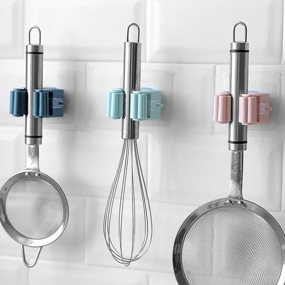 Móc treo đa chức năng YMIFI, Kệ phòng tắm chống đâm Không đục lỗ, Kẹp lau nhà tiện lợi Móc treo tường phòng tắm Phòng tắm nhà bếp