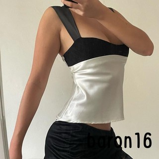 Áo Tank Top Màu Sắc Tương Phản Thời Trang Mùa Hè Cho Nữ