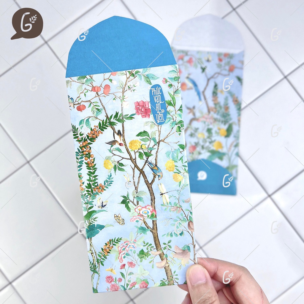 Bao lì xì tết 2025 cao cấp của Gác Xép chất liệu Kraft Nhật nhập khẩu - Mã GX022