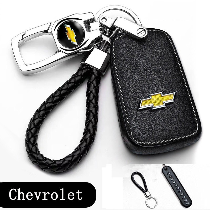 Vỏ Da Bảo Vệ Chìa Khóa Xe Hơi Chevrolet / Colorado Cruze Sonic Trailblazer Kèm Móc Khóa