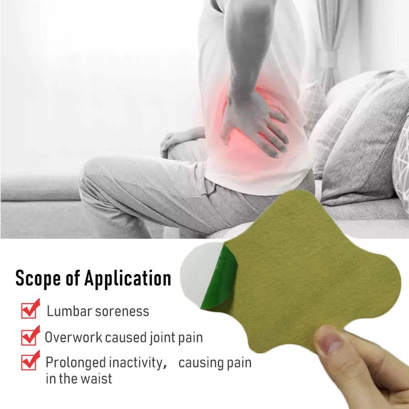 Bộ 12 Miếng Dán Tự Dính Giảm Đau Lưng Và Chân Làm Nóng Bằng Cỏ Ngải Cứu