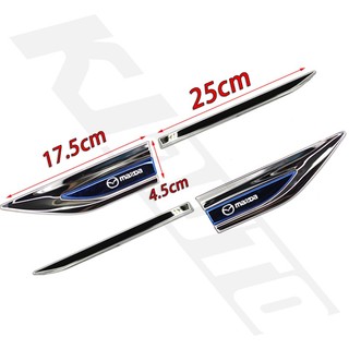 FENDER Mazda Miếng Dán logo 3d Bằng Inox Trang Trí Cửa Xe Hơi mazda 3 2 5 cx3 rx8 bt50 323 cx8 cx30 rx7 626 cx7 nx5 cx9