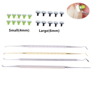 Bộ dụng cụ đúc bằng nhựa nha khoa Công cụ đúc ánh sáng Chất làm đầy rèn Thủ rãi và miếng đệm bọt Bộ dụng cụ làm trắng răng