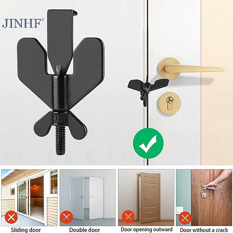 Khóa cửa JINHF An ninh cho du lịch | Nút chặn hạng nặng | Cửa khách sạn Jammer Khóa an ninh gia đình Chốt ngoài HOT