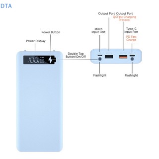 Hộp Sạc Nhanh dta qc / pd 8x18650 Có Màn Hình lcd Tiện Dụng