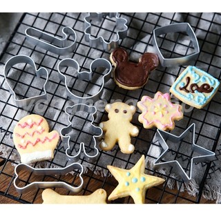 Khuôn Cutter Nhấn Bánh Quy Khuôn Bánh Cookies Tạo Hình Khuôn Làm Bánh Quy Chất Liệu Nhôm Nhiều Hình Dáng Đẹp Mắt