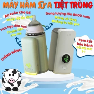 Máy hâm sữa cầm tay Finose không dây tự động có đèn chính hãng ủ sữa cho bé sạc USB giữ nóng ổn định nhiệt độ