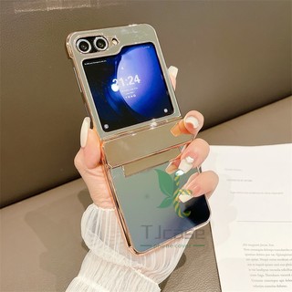 Bao Da Điện Thoại Nắp Lật Mặt Gương Mạ Điện Cho samsung galaxy z flip 5 z flip 4 / 3 Ốp