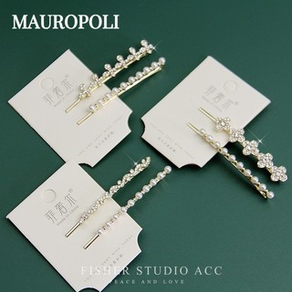 Mauropoli [Sẵn Sàng] Kẹp Mũ Đội Đầu Kim Cương Giả Bộ Kẹp Phẳng Kẹp Bên Cô Gái Kẹp Tóc Bên Kẹp Tóc Nổ Kẹp Cặp Kẹp