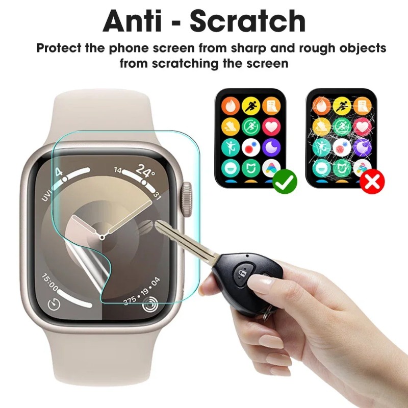 Miếng Dán Bảo Vệ Màn Hình Chống Trầy Bằng TPU Mềm Cho Apple Watch Ultra 2 49MM Series 9 41mm 45mm 44mm 40mm 42mm 38mm iWatch 8 7 6 5 4 3 2 1