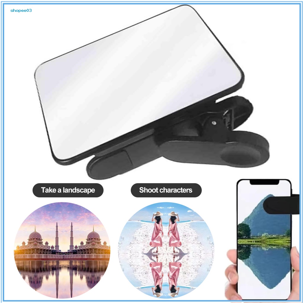 Gương Kẹp Điện Thoại Di Động / Camera Phản Quang Dạng Kẹp Nhỏ Gọn Dễ Lắp Đặt