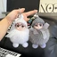 JUNYUE88US Pompom Sleeping Baby Móc khóa, Móc khóa búp bê sang trọng thời trang lông tơ sang trọng thời trang, Móc khóa búp bê ngủ cho bé Charm Dễ thương mềm mại dễ thương Móc khóa Pompom dễ thương Trang trí ba lô