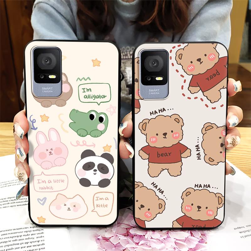 Back Cover Cartoon Phone Case For TCL 405/406/408/T506S Full wrap Fashion Design protective Dirt-resistant Shockproof Cute