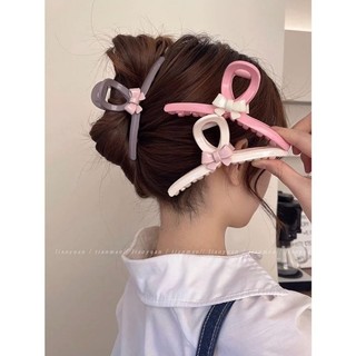 Kẹp tóc càng cua đính nơ, Cienle xinh xắn cho nữ phong cách Hàn Quốc