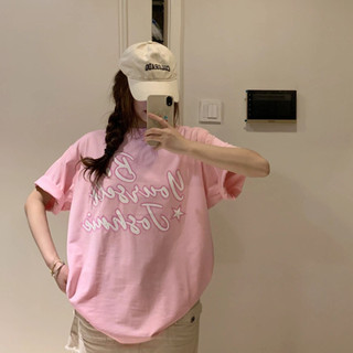 Áo thun HIIXIIVI cotton tay ngắn cổ tròn thời trang mùa hè phong cách Hàn Quốc cho nữ