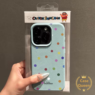 Doodle Thời Trang Dễ Thương Sáng Tạo Màu Sóng Điểm Tương Thích Cho IPhone 15 16 11 13 12 14 Pro Max XR 15 14 16 Plus X XS Max Da Sang Trọng Cảm Giác Họa Tiết Da
