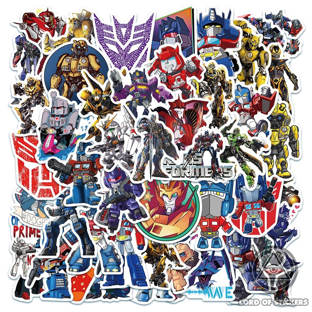Set 50 Miếng Dán Hình Transformers Sticker Phim Hoạt Hình Chống Thấm ...