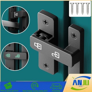 Bộ Chốt Cửa Dạ Quang 90°/180° Chất Lượng Cao, Khóa Cửa Trượt Hợp Kim Kẽm, Cài Đặt Không Cần Đục Lỗ