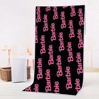 Khăn Barbie màu hồng Khăn đi biển In một mặt Mềm thấm vải Terry Khăn tắm Cuộc sống gia đình Đồ dùng phòng tắm