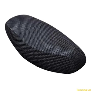 Đệm Lưới 3d Thoáng Khí Chống Nắng Cho Yên Xe Máy Đen