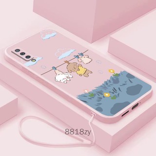 ốp lưng Samsung A7 2018 A50 A50S A30S A70 A750 Ốp Điện Thoại tpu silicone Mềm Chống Rơi Vỡ In Hình Dễ Thương Kèm Dây Đeo Cho Samsung A7 2018 A50 A50S A30S A70 A750