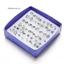 Set 24 Đôi Bông Tai Nhựa Mạ Bạc Thời Trang Bán Sỉ
