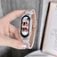 Dây đeo đồng hồ silicon trong suốt hai màu cho Xiaomi Mi Band 9 8 7 Vòng đeo tay thông minh Dây đeo cổ tay Xiaomi Miband 6 Mi5 4 3 Dây đeo đồng hồ thay thế