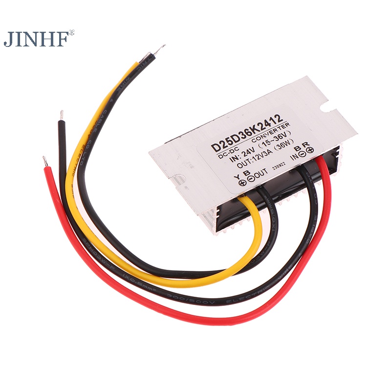 JINHF 24v Đến 12v 3 / 5A 15-36V Bộ Chuyển Đổi Bước Xuống Bộ Điều Chỉnh Điện Áp Nguồn Điện Cho Đèn Led Ô Tô Xe Tải Thuyền HOT