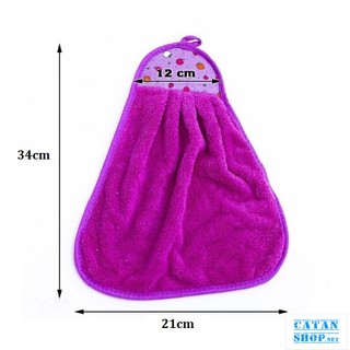 Khăn Lau Tay Đa Năng CÓ MÓC TREO Siêu Thấm Hút, Khăn Lau Bếp, Lau Bát Đĩa Tiện Dụng Nhiều Màu Sắc GD705-Khanbeptreo