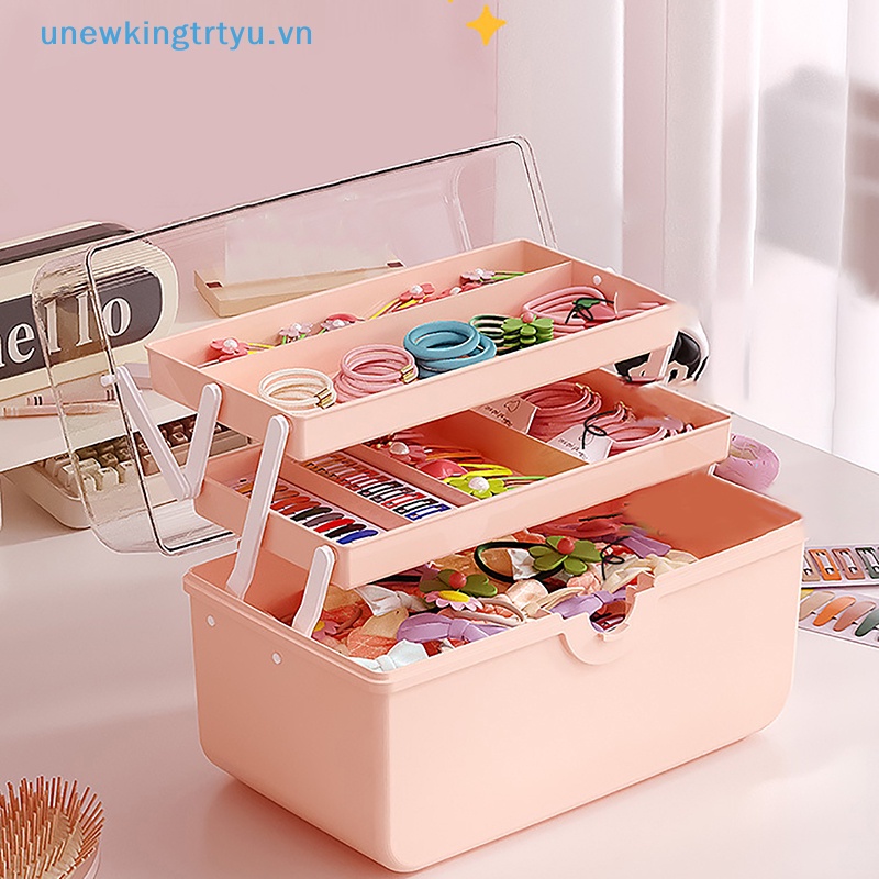 Unewtyu Phụ Kiện Tóc Trẻ Em Hộp Bảo Quản Dây Bé Kẹp Tóc Dây Cao Su Trang Sức Người Tổ Chức Dễ Thương Cô Gái Hộp Trang Sức VN