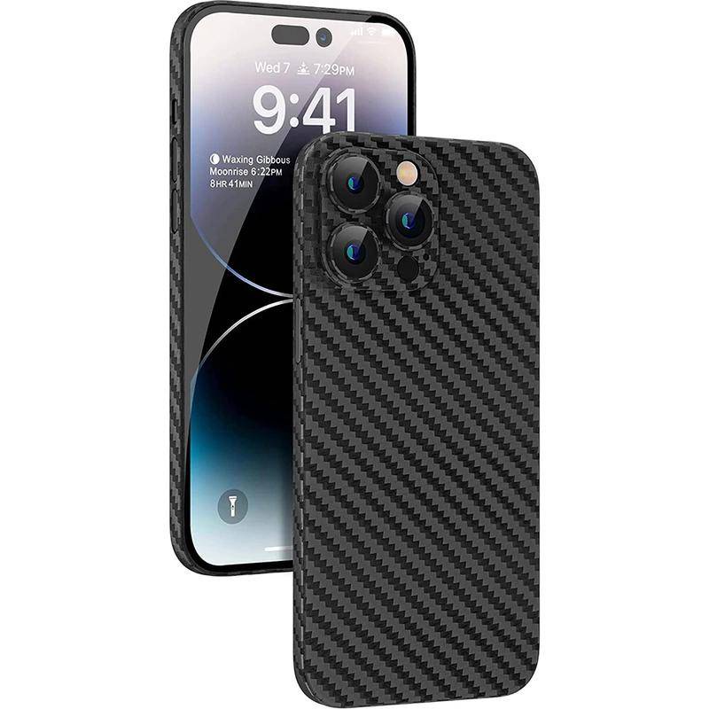 Ultra Ốp Điện Thoại Sợi carbon Siêu Mỏng Cho iphone 15 14 13 11 pro max plus mini xr x 0.3mm xs max 8 7 6 6s plus se 2020 2022