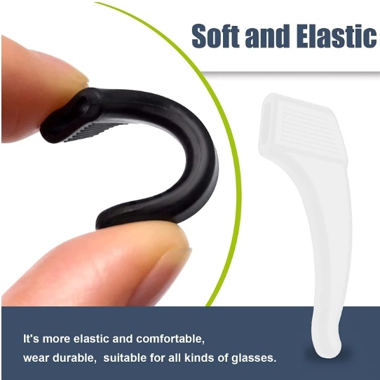 Kính Mắt Tai Kẹp Thoải Mái Chống Trơn Trượt Giá Đỡ, Kính Mắt Silicon Mềm Đầu Đền Tay Giữ Kính Mát