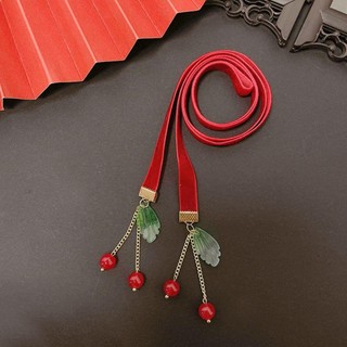 Dây buộc tóc bện WEETW, Bộ đồ trang trí tóc năm mới, Tua rua Hanfu Mũ đội đầu Dây buộc cô gái DIY Đuôi ngựa