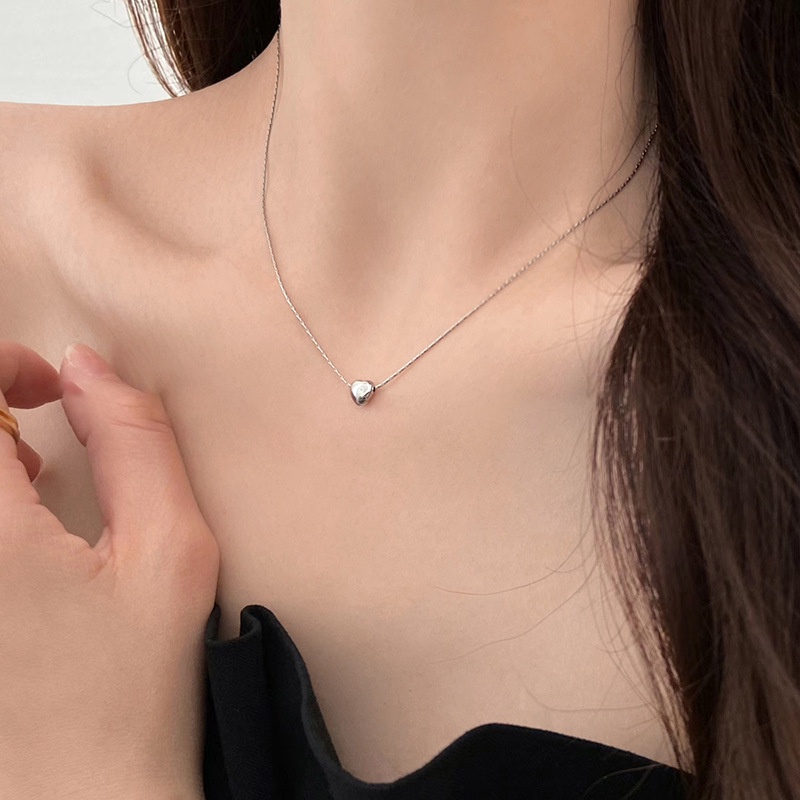 Vòng Cổ Hình Tình Yêu Hàn Quốc Nữ Hình Trái Tim Mặt Dây Chuyền Xương Đòn Dây Chuyền Món Quà Sinh Nhật Tinh Tế