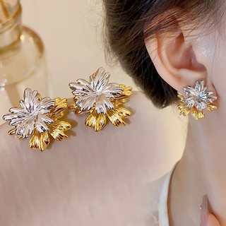 Bông Tai Hai Kiểu Dáng Thời Trang Cao Cấp Đính Hoa Phong Cách niche one