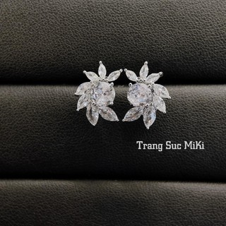 Bông tai đính đá sang chảnh đi tiệc Trang sức Miki