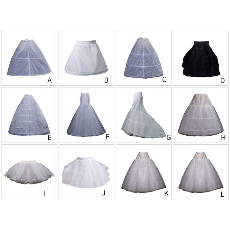 YOI Trắng Cưới Nữ Petticoat Underskirt Bé Gái Hoop Petticoat Crinoline Underskirt Váy Cô Dâu Áo Choàng