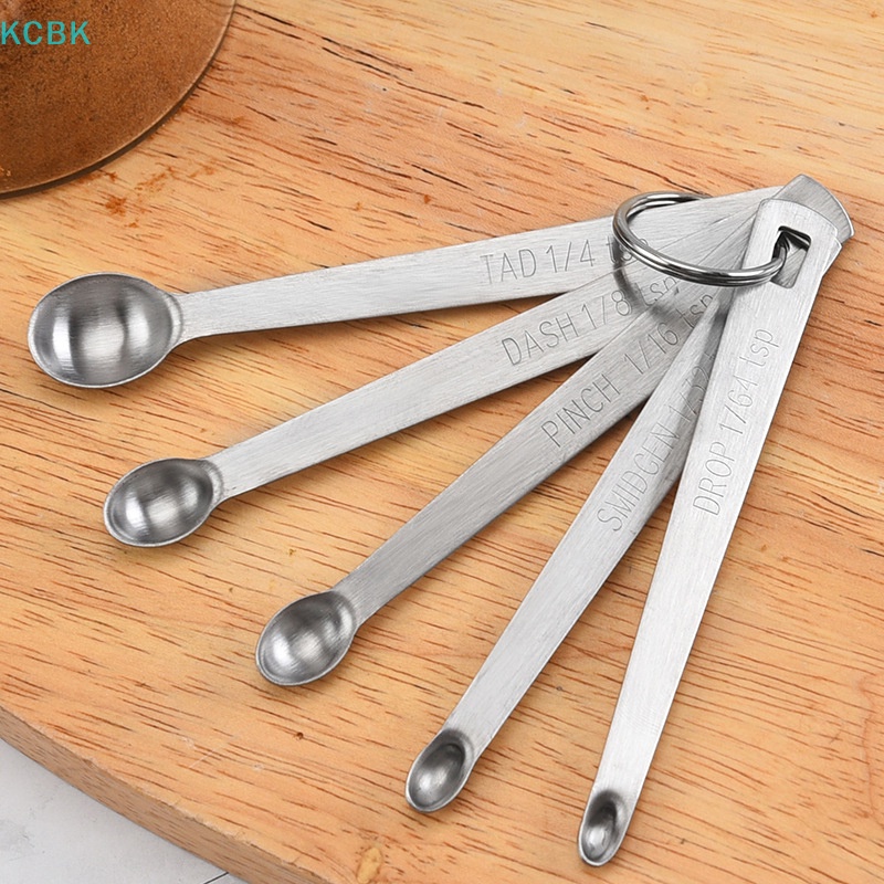 Bộ 5 Muỗng Đo Lường Gia Vị Bằng Thép Không Gỉ