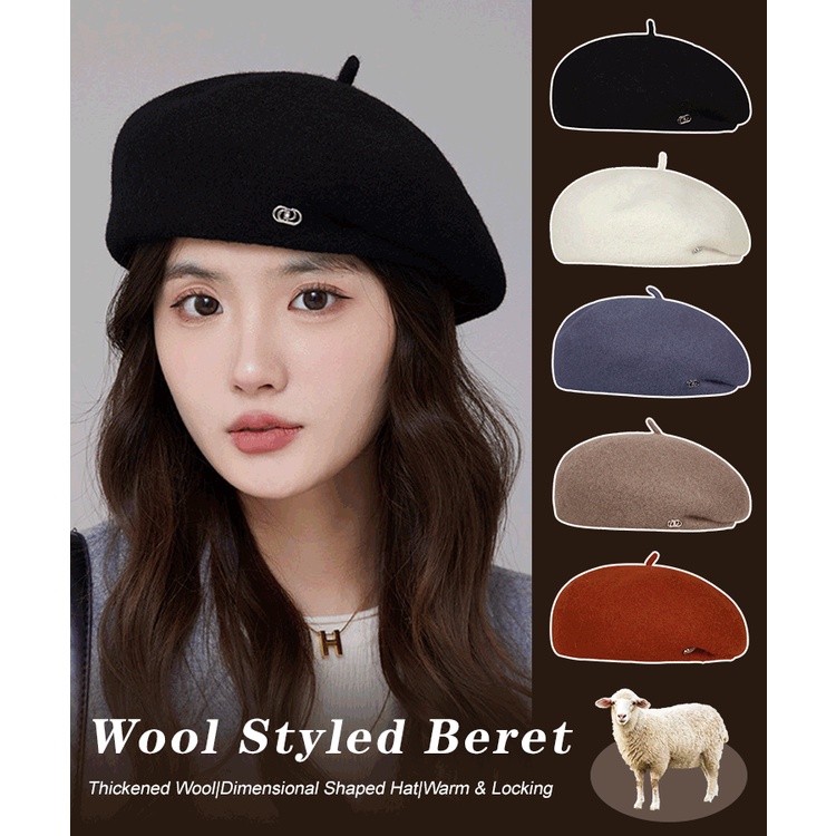 Mũ beret Len Thời Trang Cao Cấp