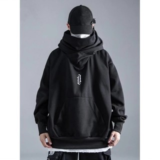 Áo hoodie Ninja Tay Dài Cổ Cao Phong Cách Hiphop Đường Phố Hàn Quốc Cho Nam