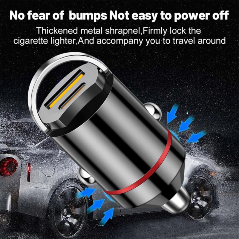 Pd + Cốc Sạc Nhanh usb mini Vô Hình 66w Đa Năng Cho Xe Hơi