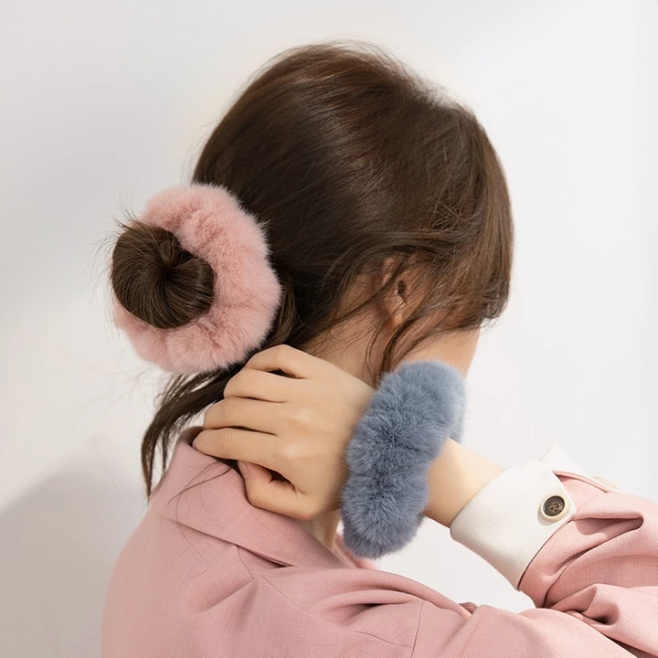 PVN62409 Set 2 Dây buộc tóc scrunchies, đồ cột tóc dây buộc tóc scrunchies – 4