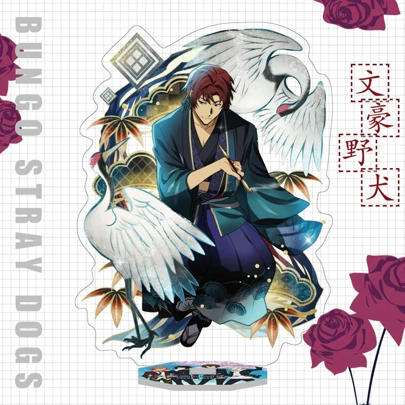 Mô hình Standee Bungo  Dogs Dazai Osamu Nakahara Chuuya Akutagawa~ Phụ kiện trang trí để bàn góc học tập