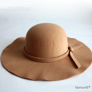 Phụ Nữ Rộng Viền Vòm Mũ Có Thể Gập Lại Retro Floppy Fedora Mũ Thường Ngày Nỉ Bowler Mũ Chống Nắng