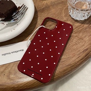 Ốp Điện Thoại Cứng Họa Tiết Chấm Bi Kiểu Mới Cho iPhone 15Pro 14 13 Niche 12 xsmax 11 0BHQ
