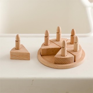 EDIWANY Mô Phỏng Bánh Sinh Nhật, Cắt Thực Phẩm Trò Chơi Tương Tác Gỗ Sồi Pallet, Giả Vờ Chơi Bánh Đồ Chơi Nhà Bếp Trẻ Em