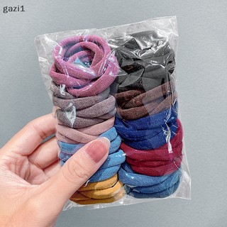 Set 1 / 50 Dây Cột Tóc Cao Su Co Giãn Màu Trắng Đen Cho Bé Gái