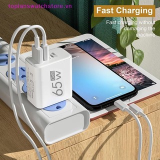 Toplanswatchstore 65W USB Type-C PD Sạc Điện Thoại Cho Huawei Universal Tablet Pad Du Lịch Power Adapter VN