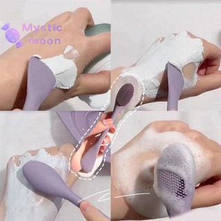 [Mystic] Bàn chải mặt nạ silicon đôi Bàn chải làm sạch Massage mặt DIY Mud Film Scraper Dụng cụ chăm sóc da mặt SPA Beauty Salon [Mới]